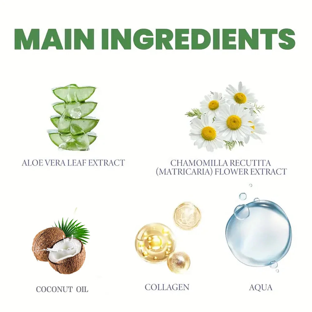 Aloe Vera Natural Coconut Oil Organic Premium Cold Pressed Repair Dry Skin Care Body Massage Moisturizing Cream 