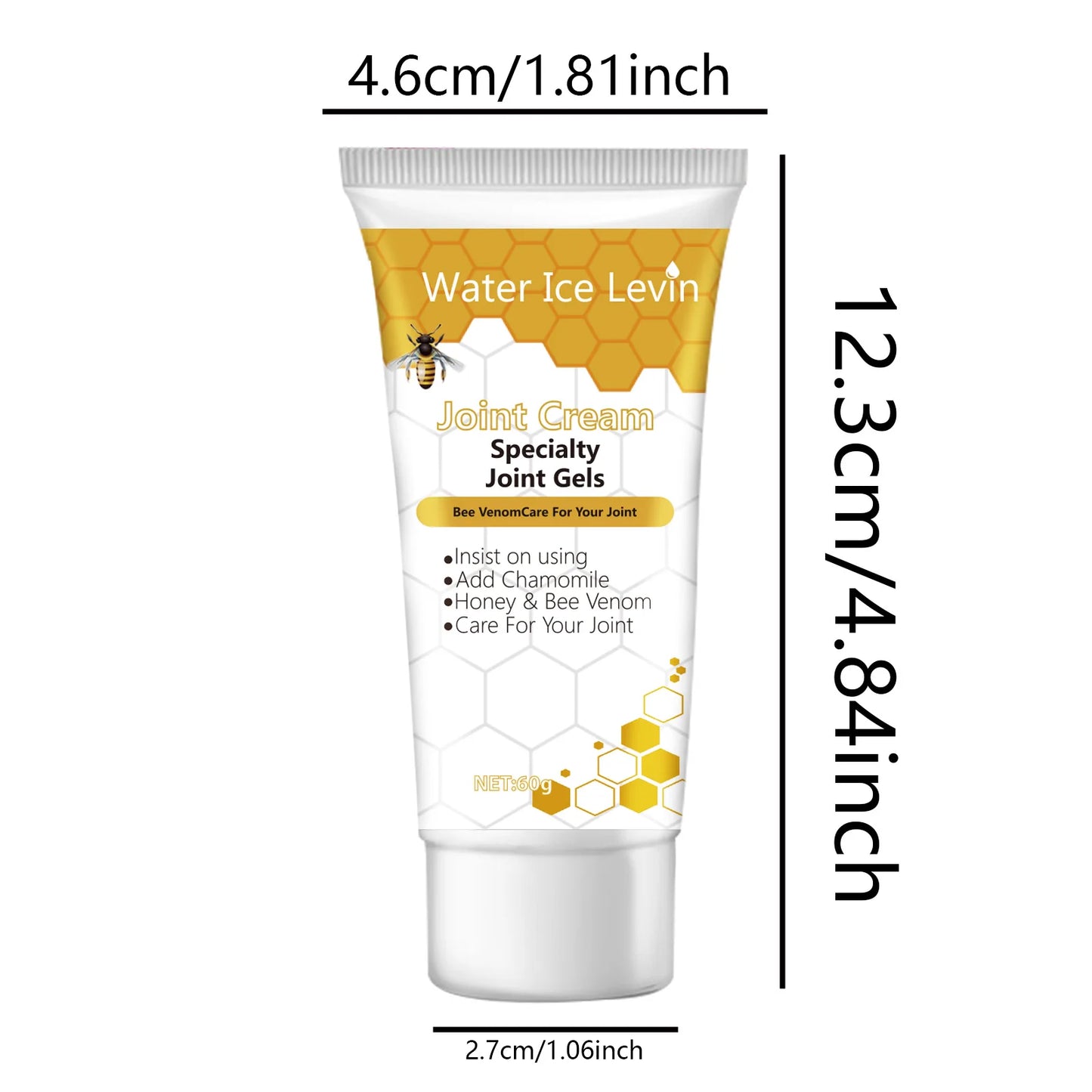 Bee Venom Joint Cream - Hypoallergenic and Soothing Moisturizing Lotion with a Light Fragrance for All Skin Types