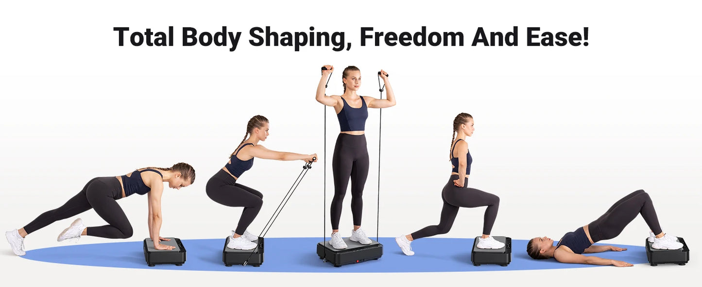 MERACH Vibration Plate Exercise Machine Vibration Plate for Lymphatic Drainage Relieve Pain Help Sleep Fat Burning Weight Loss