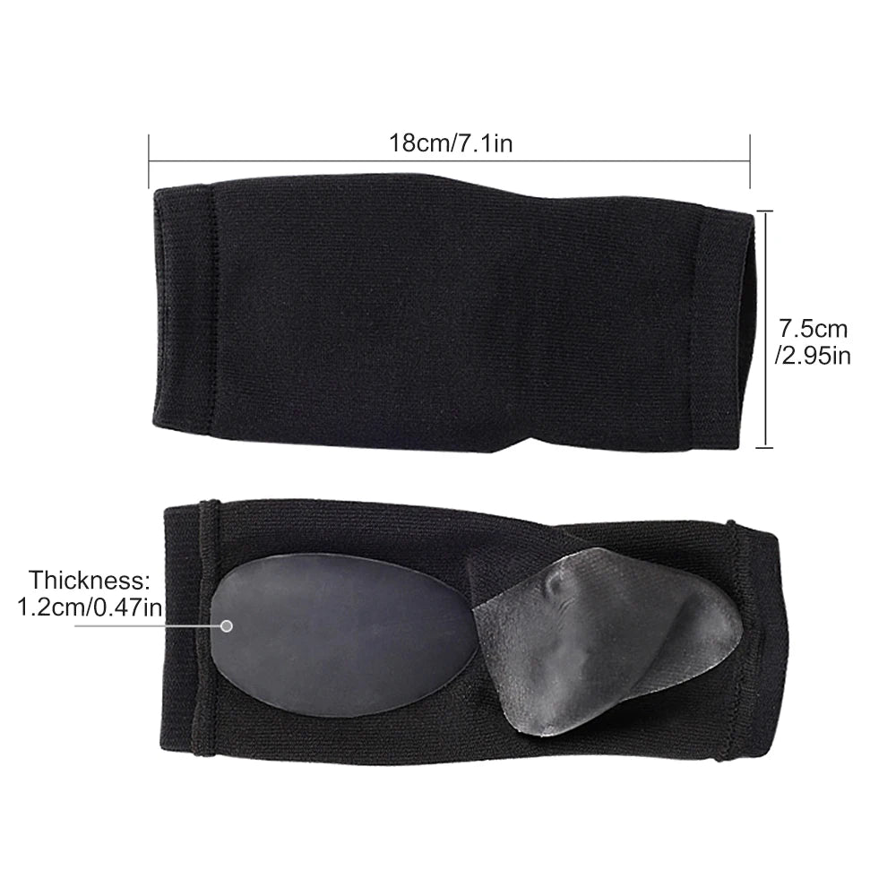 1Pair Arch Support Sleeve Cushioned Soft Elastic Gel Pad Fabric Arch Sock for Flat Foot Pain Relief Plantar Fasciitis Heel Spurs