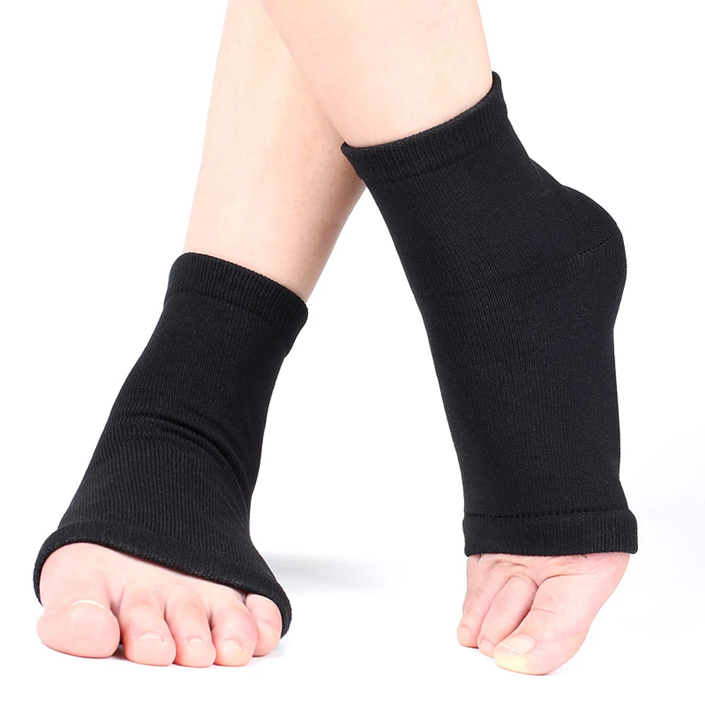 1Pair Arch Support Sleeve Cushioned Soft Elastic Gel Pad Fabric Arch Sock for Flat Foot Pain Relief Plantar Fasciitis Heel Spurs