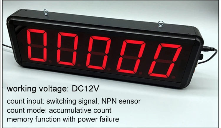 LED Digital Large Screen Electrostatic Induction Counter Infrared Automatic Production Line Pipeline Counting Electronic Counter