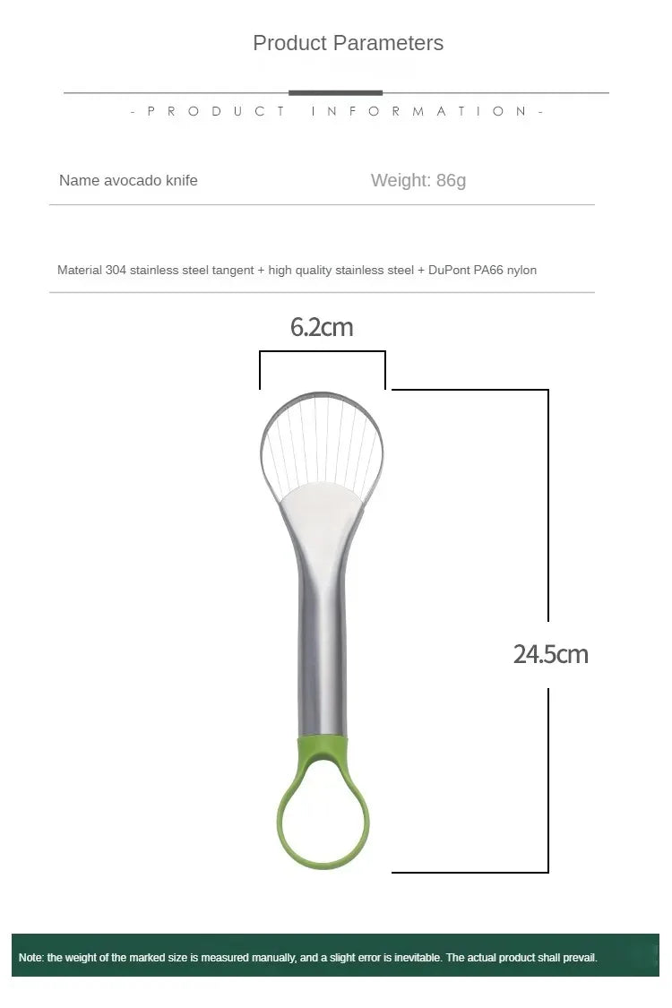 Avocado Knife Gadget Stainless Steel Cutters Kitchen Gadgets Fruit Cutting Artifact All for Kitchen and Home Dragon Fruit Slices