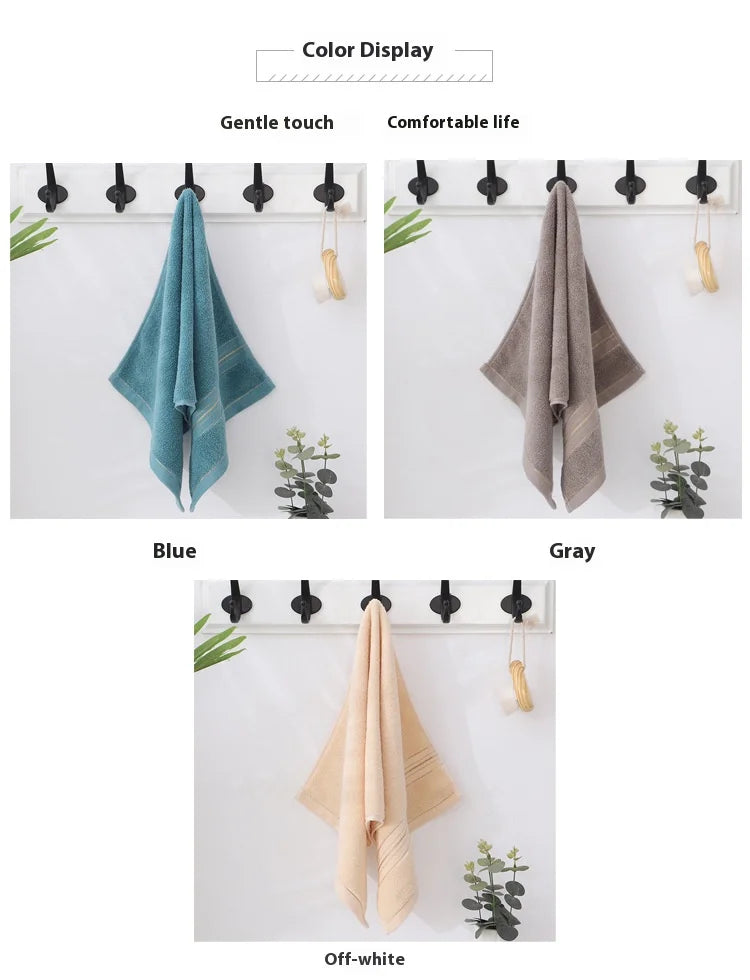 All-cotton Class A Thickened Absorbent Jacquard Polyester-cotton Skin-friendly Face Towel Bath Pure Cotton Towel Adult Towel