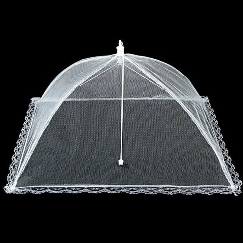 Foldable Food Mesh Cover Fly Anti Mosquito Pop-Up Food Cover Umbrella Meal Vegetable Fruit Breathable Cover Kitchen Accessories