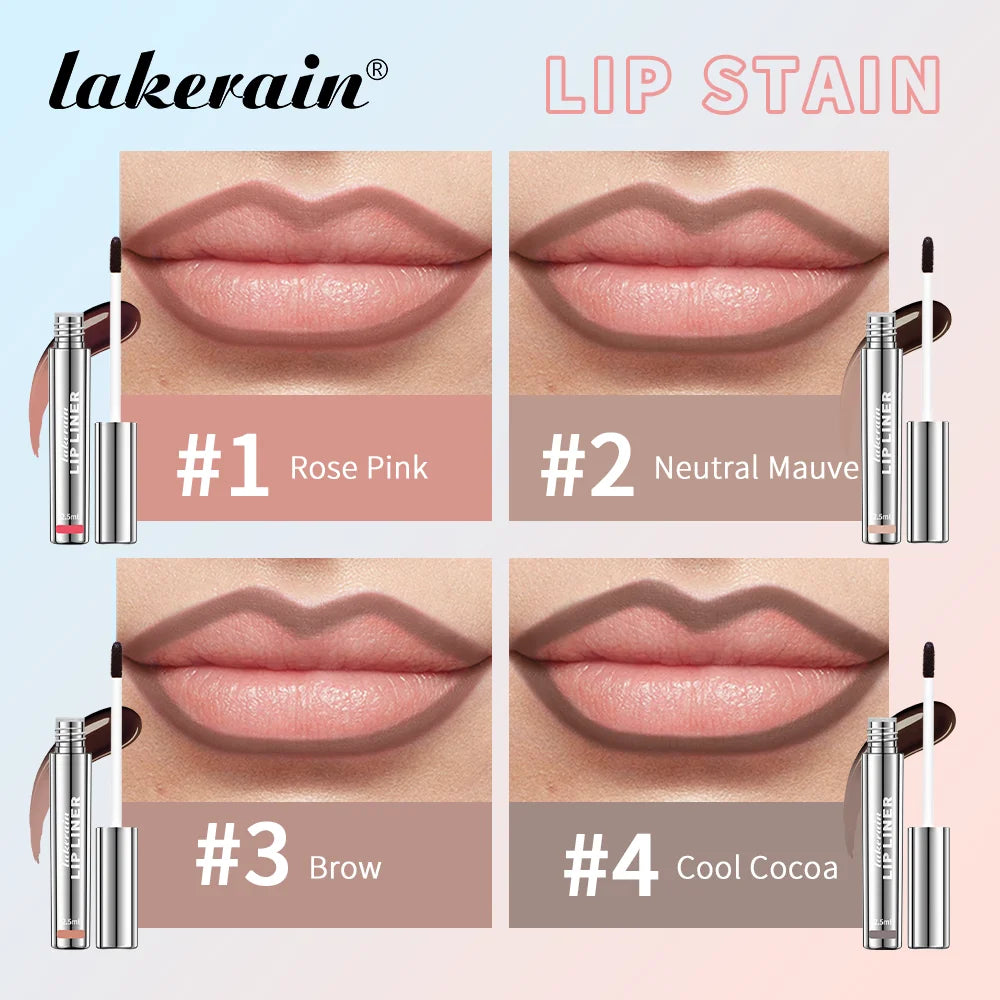 4Color Peel Off Lip Liner Tattoo Waterproof Long Lasting Matte Non-Stick Fading Lip Tint Sexy Red Contour Lips Make Up Cosmetics