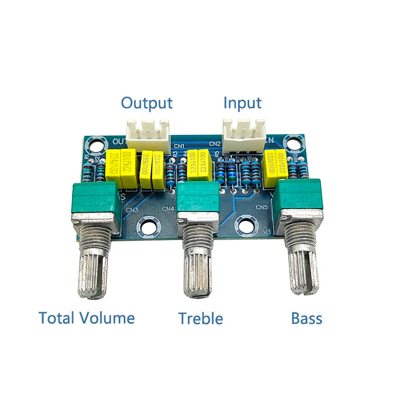 Diy Electronic PCB Board Passive Tone Board Amplifier Preamp Power Module Low High Sound Amplifier Board Adjustment Electonic