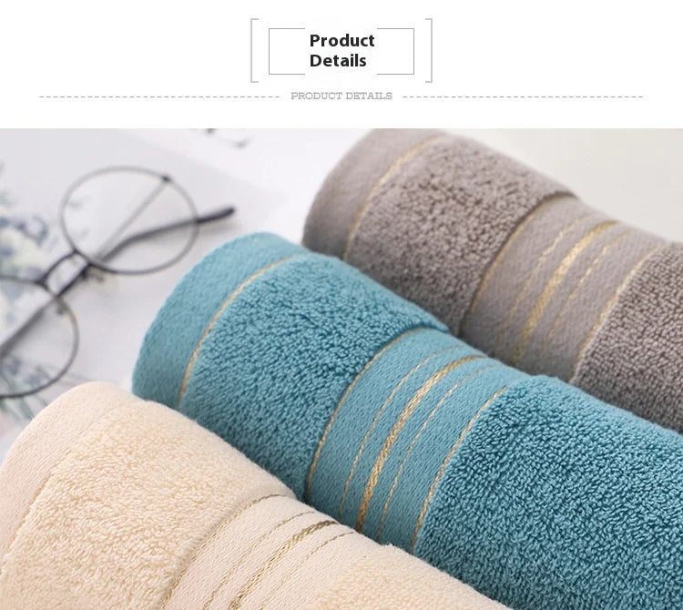 All-cotton Class A Thickened Absorbent Jacquard Polyester-cotton Skin-friendly Face Towel Bath Pure Cotton Towel Adult Towel