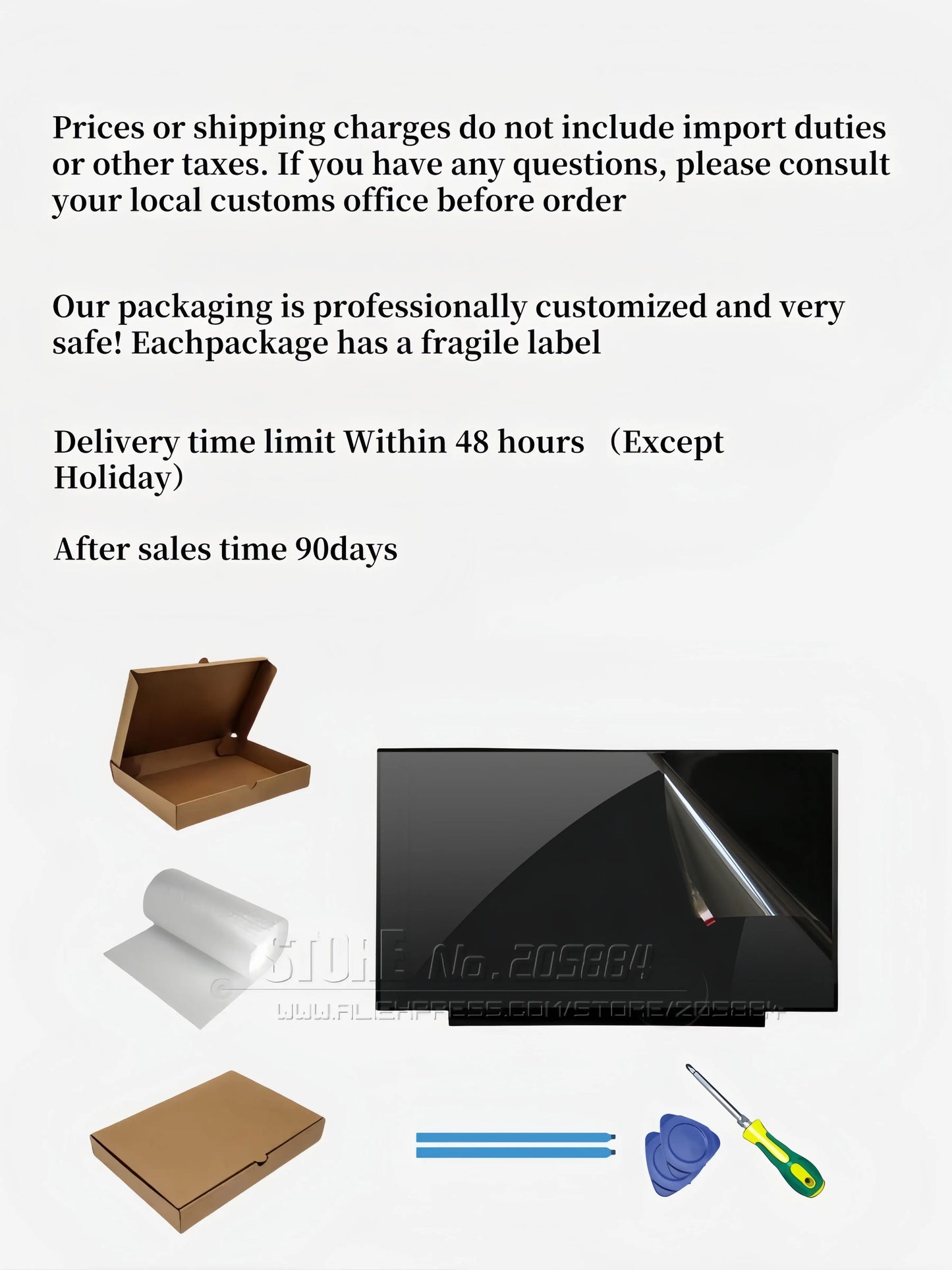 For Dell Latitude 3400 3410 3420 3430 3440 3450 3460 3470 3490 laptop LCD screen （Non touch screen）