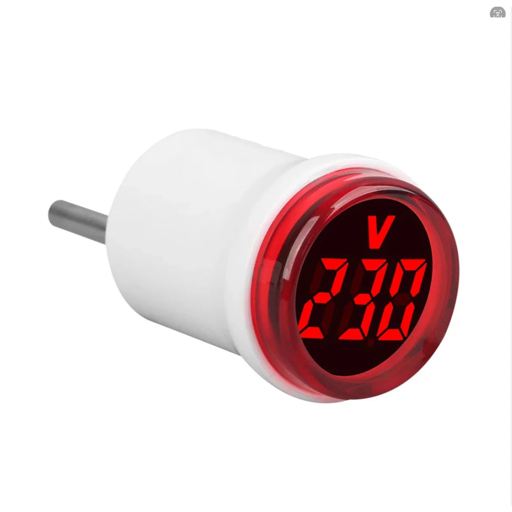 Digital Current and Voltage Ammeter, Circular LED Display, EU Plug, Digital LED Display, Electrical Instruments