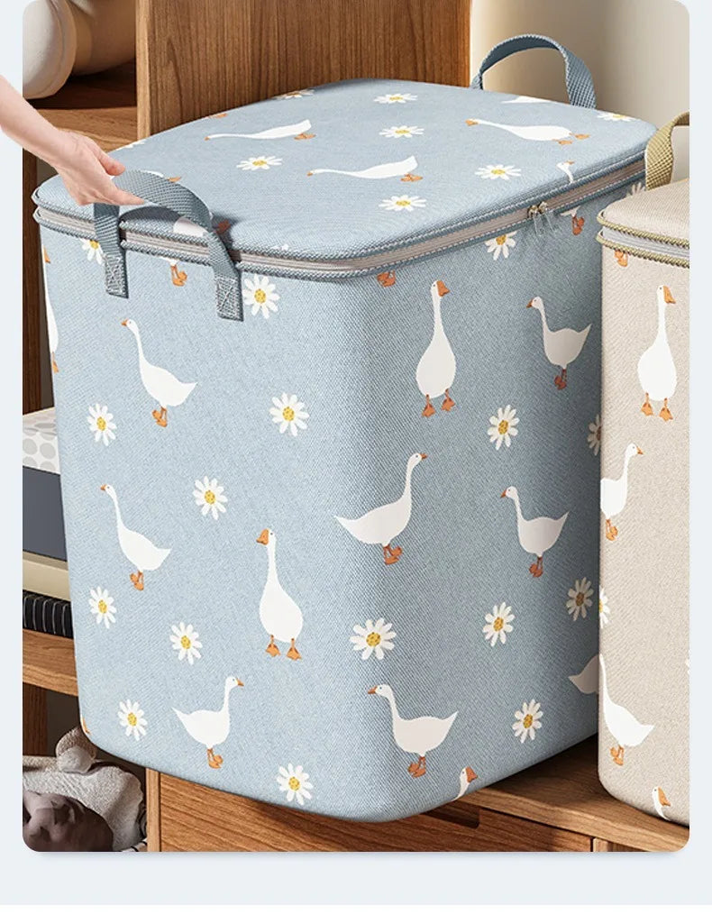 Cotton Quilt Storage Bag Large Capacity Quilt Storage Box Non Woven Clothes Special Storage Moving Luggage Bag Portable