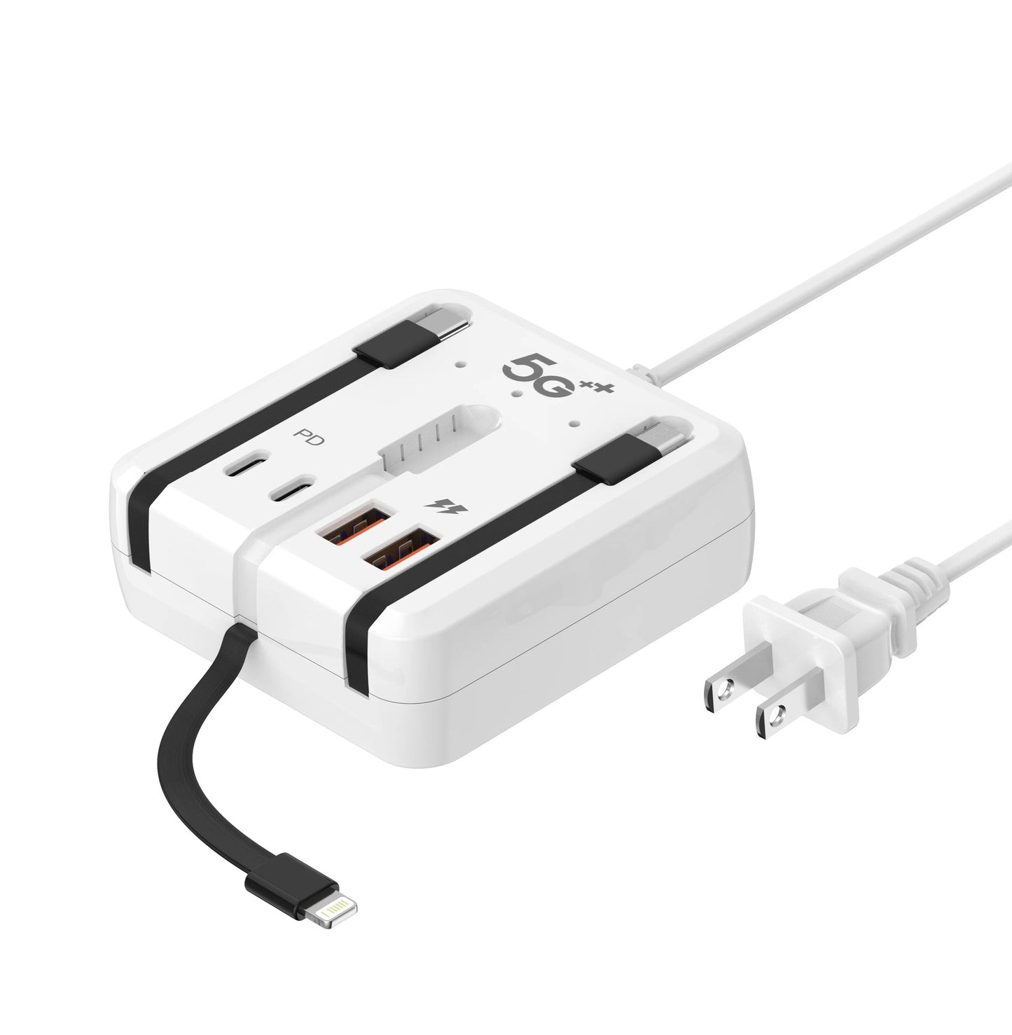 Multifunction Power Strip 120W USB Type C Charger Fast Charging 4 Ports Desktop Charger Adapter For iPhone Xiaomi Samsung Huawei
