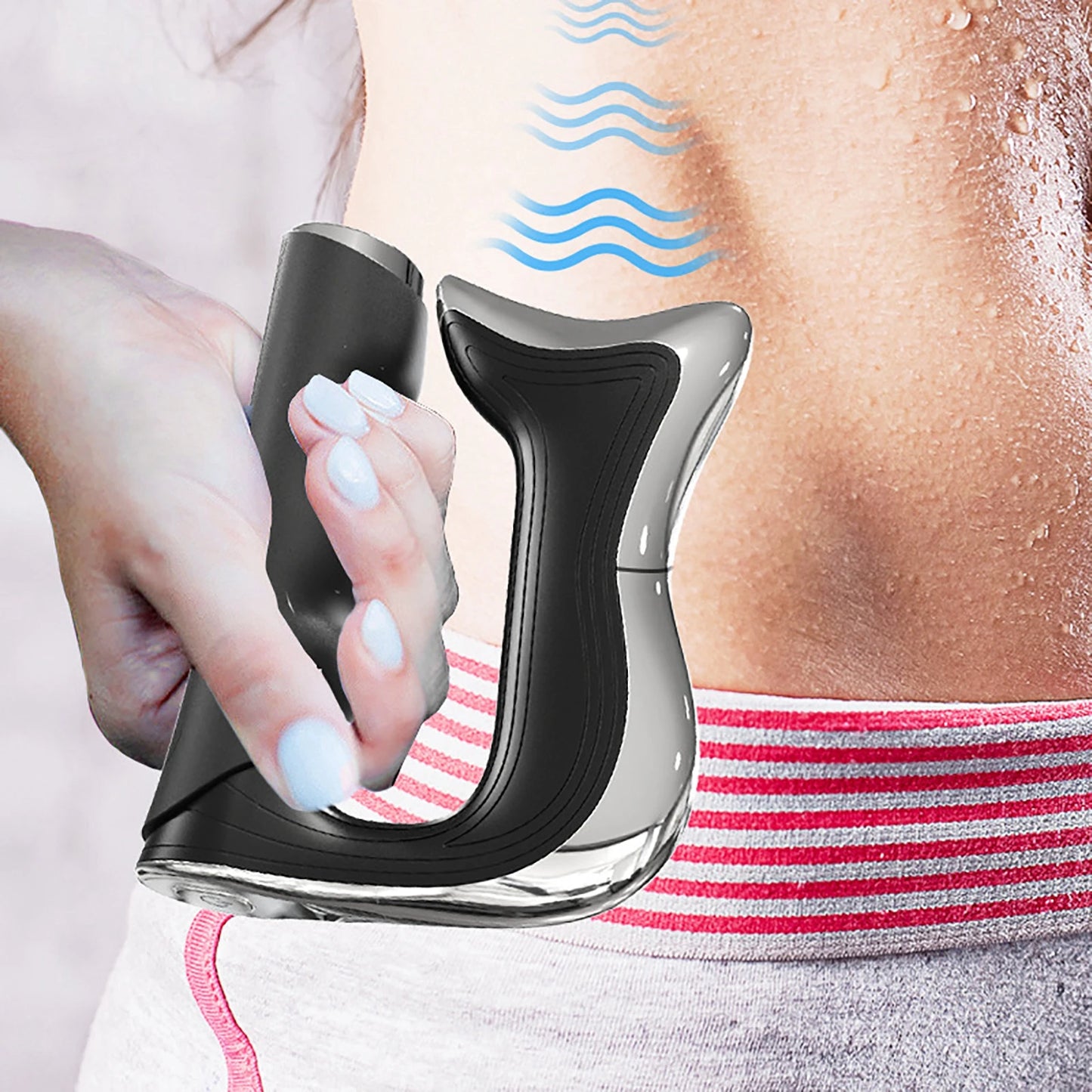 Electric Fascia Massager USB Rechargeable Plate Heating Vibration