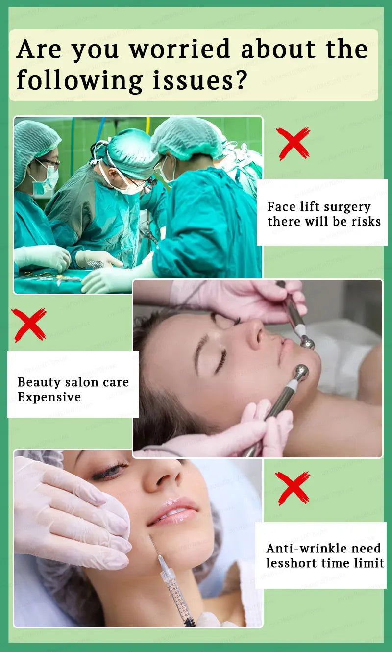 20 years younger, no fine lines