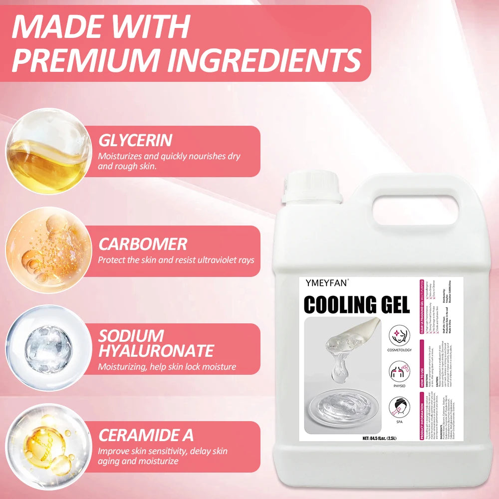 2.5L Gel Conductor Radiofrecuencia y Cavitacion Clear Contact Gel for Ultrasound Beauty Face and Body Skin Care