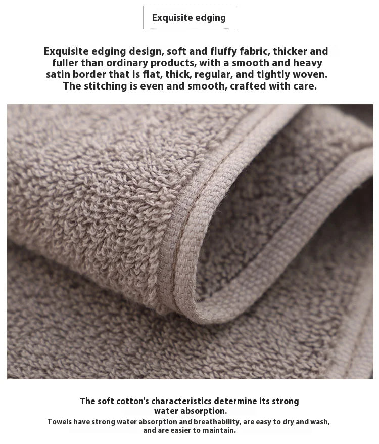 All-cotton Class A Thickened Absorbent Jacquard Polyester-cotton Skin-friendly Face Towel Bath Pure Cotton Towel Adult Towel