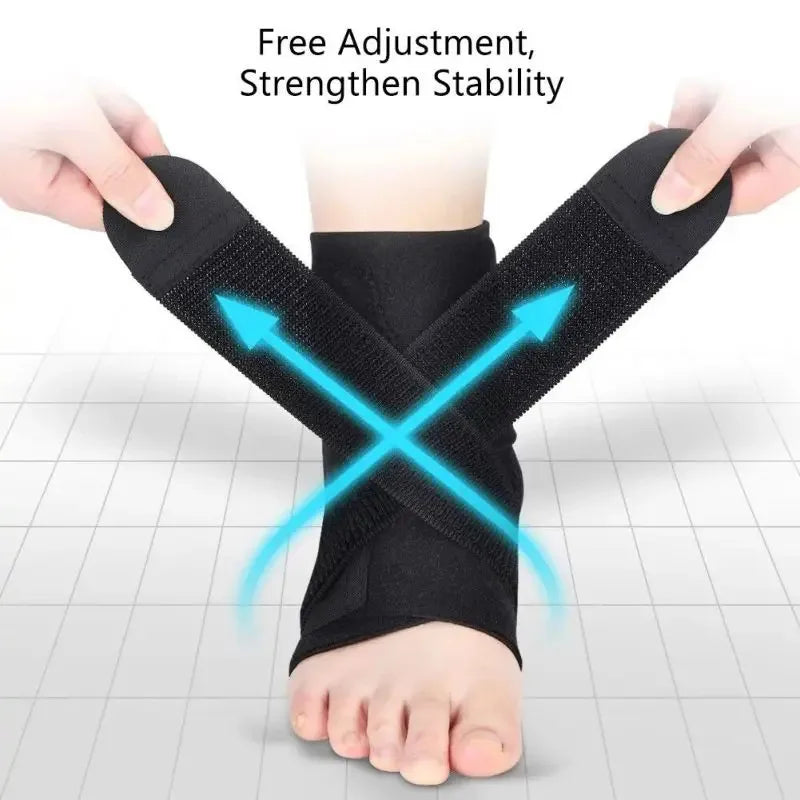 Adjustable Ankle Brace Breathable & Comfortable Elastic Ankle Support Sleeve Running Basketball Volleyball Foot Tendon Support