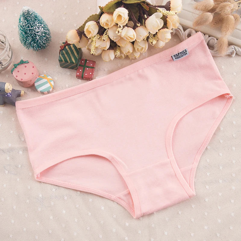 7Pcs/Lot Plus Size Underwear Women's Panties Cotton Girl Brief Sexy Lingeries Shorts Underpant Solid Panty Female Intimate M-4XL