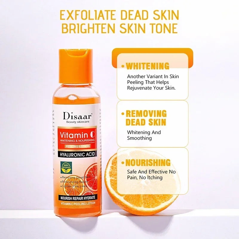 Yellow Peeling Lotion Oil 100% Organic Bleaching Dark Skin Exfoliating Whitening Nourishing Hyaluronic Acid Moisturiz Body Scrub