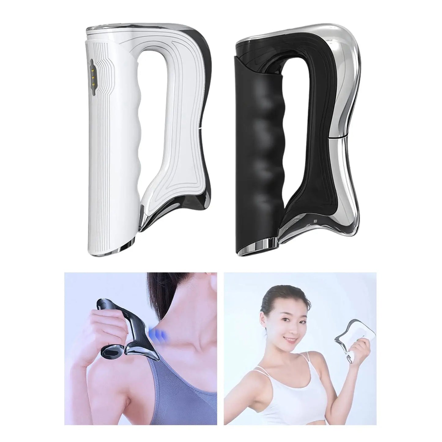 Electric Fascia Massager USB Rechargeable Plate Heating Vibration