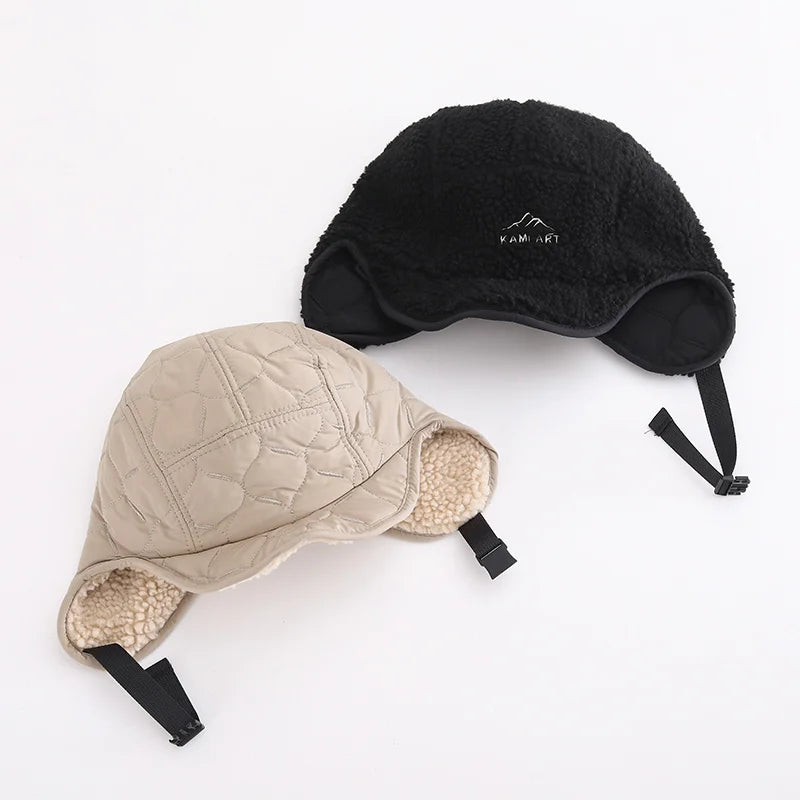 Winter Men Women Trapper Aviator Trooper Earflap Warm Waterproof Ski Down Hat Bomber Cap Ear Protectors Hats Reversible Wearable