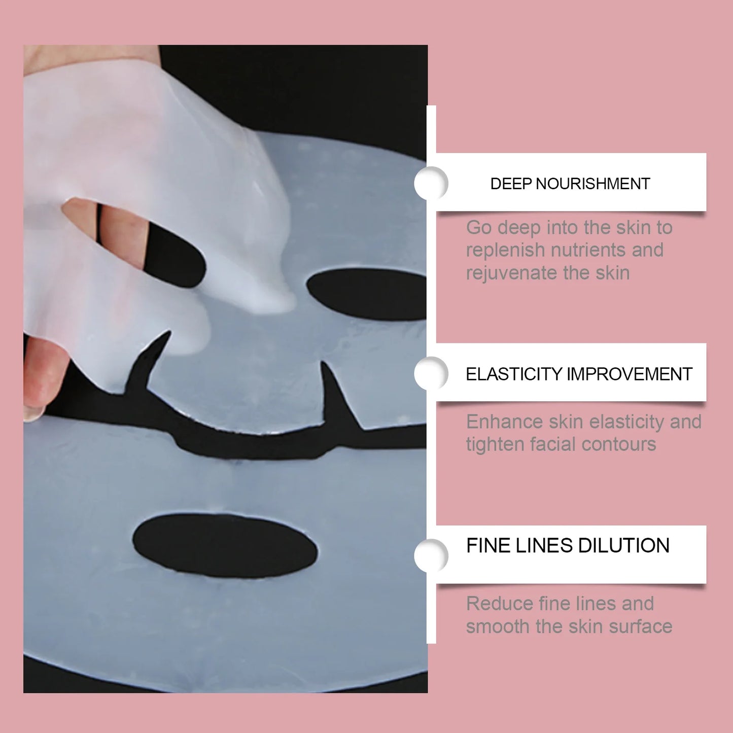 4/8/12Pcs Bio Collagen Face Mask Shrink Pores Deep Hydrating Overnight Mask Moisturizing Refreshing Brightening Face Skin Care