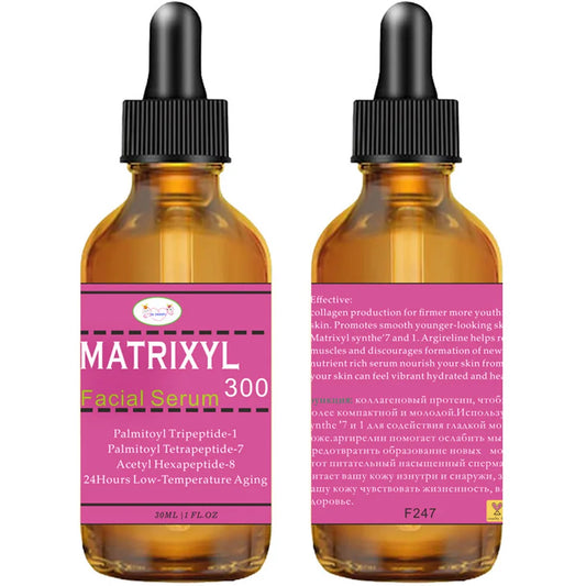 2pcs Matrixyl 3000 + Hyaluronic Acid + Organic Vitamin C Serum for Face, Facial Skin Serum Skin Care Products