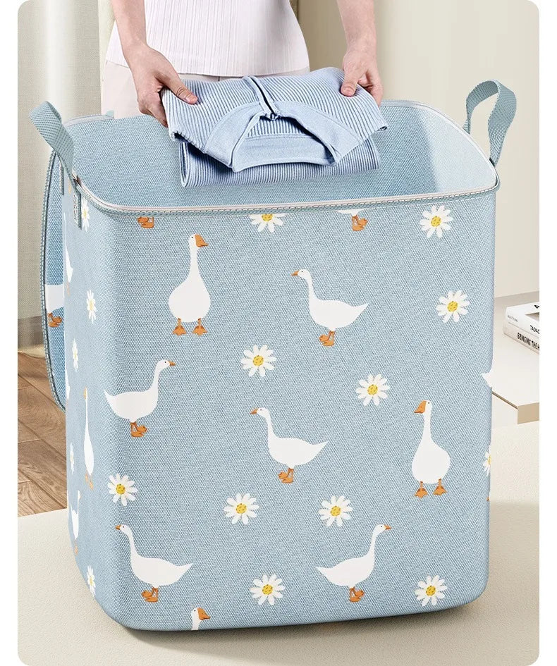 Cotton Quilt Storage Bag Large Capacity Quilt Storage Box Non Woven Clothes Special Storage Moving Luggage Bag Portable