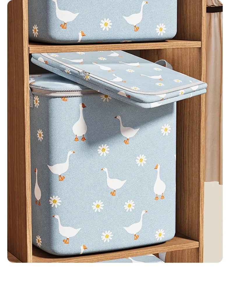 Cotton Quilt Storage Bag Large Capacity Quilt Storage Box Non Woven Clothes Special Storage Moving Luggage Bag Portable