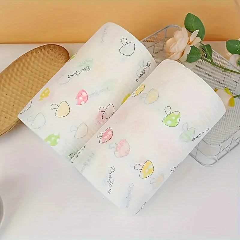 1 roll (400 sheets), lazy cloth, disposable kitchen tissue, washable dry and wet dual-use towel, dishcloth, non stick oil cloth,