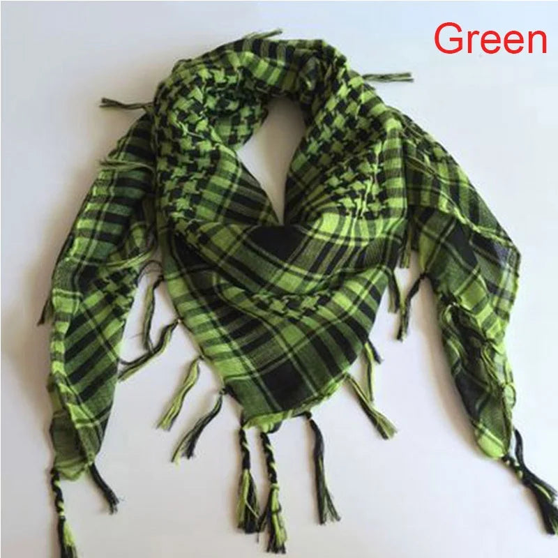 Unisex Summer Tactical Cycling Mask Scarf Lightweight Fashion Hijab Spring Army Plaid Headscarf for Men And Women