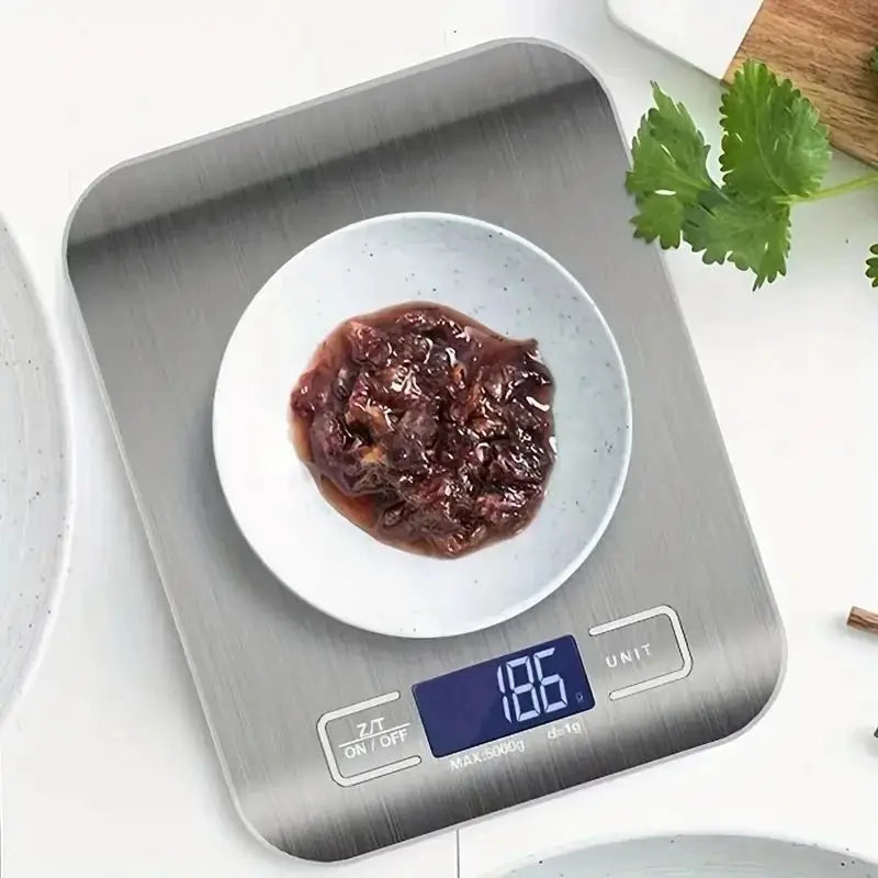 Electronic Digital Kitchen Scale  LED Display 10kg 5kg/1g Stainless Steel Panel Scales Home Jewelry Food Snacks Weighing Tools