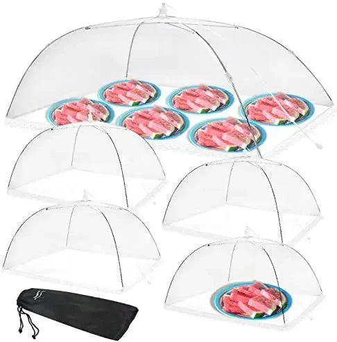 Foldable Food Mesh Cover Fly Anti Mosquito Pop-Up Food Cover Umbrella Meal Vegetable Fruit Breathable Cover Kitchen Accessories