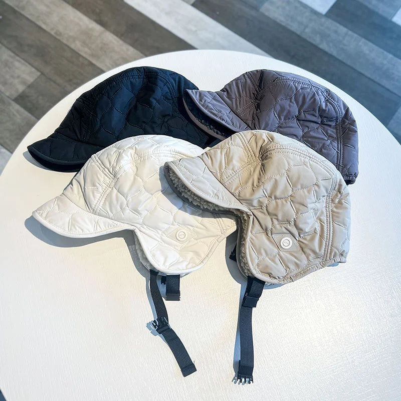 Winter Men Women Trapper Aviator Trooper Earflap Warm Waterproof Ski Down Hat Bomber Cap Ear Protectors Hats Reversible Wearable