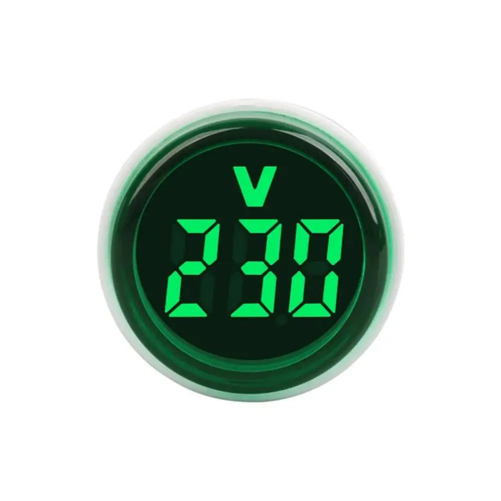Digital Current and Voltage Ammeter, Circular LED Display, EU Plug, Digital LED Display, Electrical Instruments