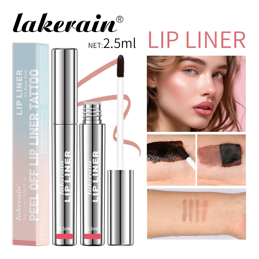 4Color Peel Off Lip Liner Tattoo Waterproof Long Lasting Matte Non-Stick Fading Lip Tint Sexy Red Contour Lips Make Up Cosmetics