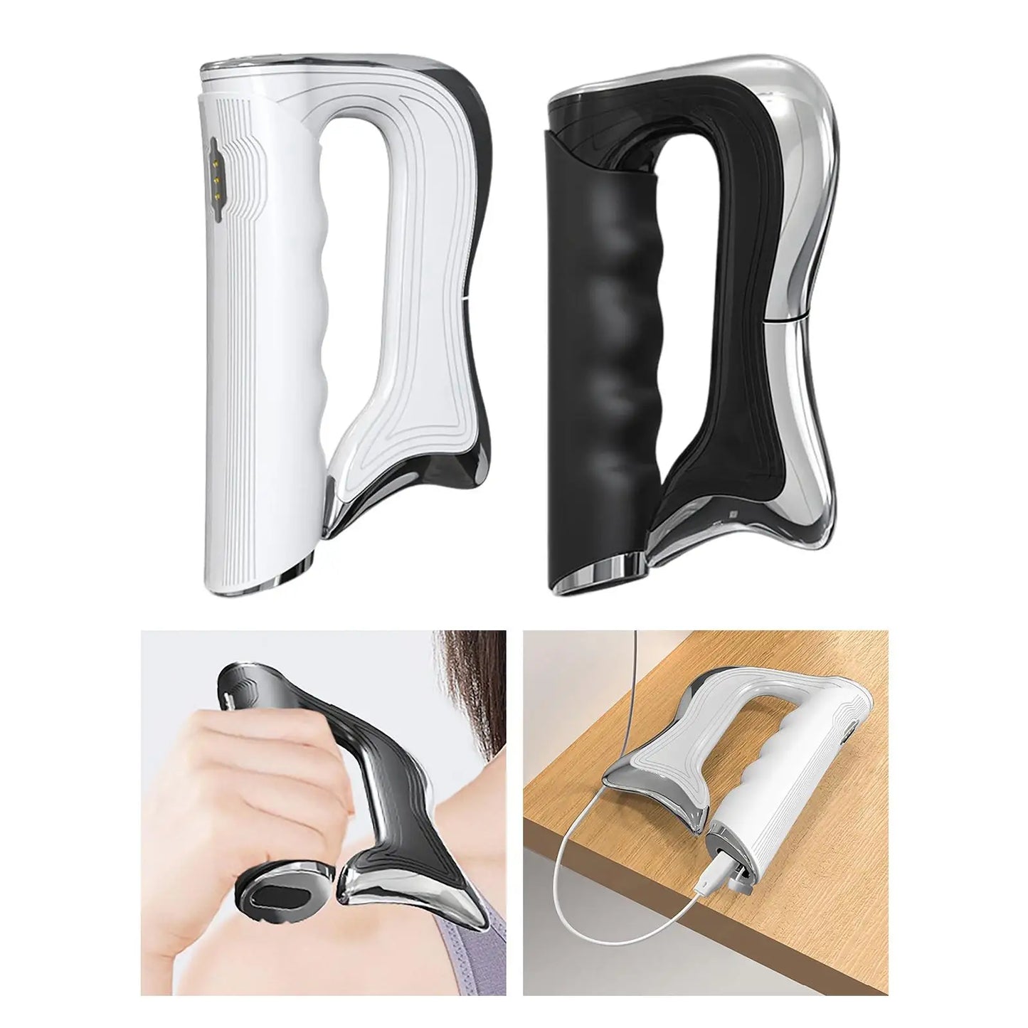 Electric Fascia Massager USB Rechargeable Plate Heating Vibration