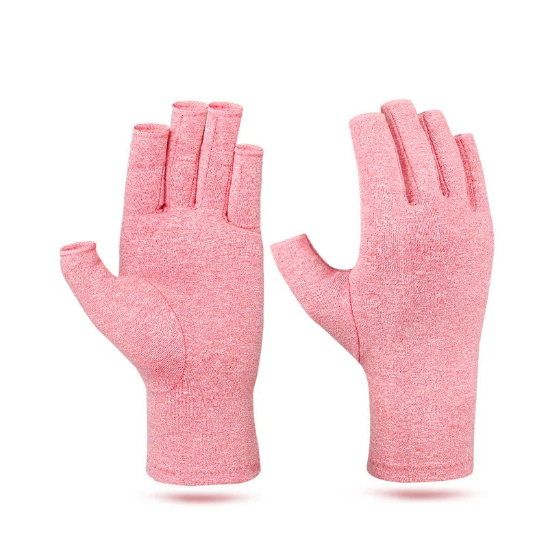 Relieve Hand Discomfort with 1pair Fingerless Compression Gloves