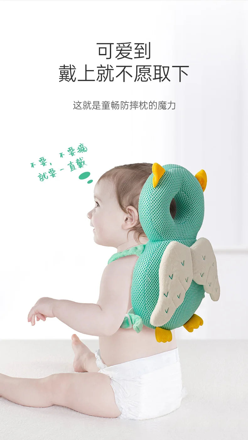 Newborn Headrest Security Pillows Backpack Toddler Baby Head Fall Protection Pad Cushion Cartoon Soft Security Pillows Backpack