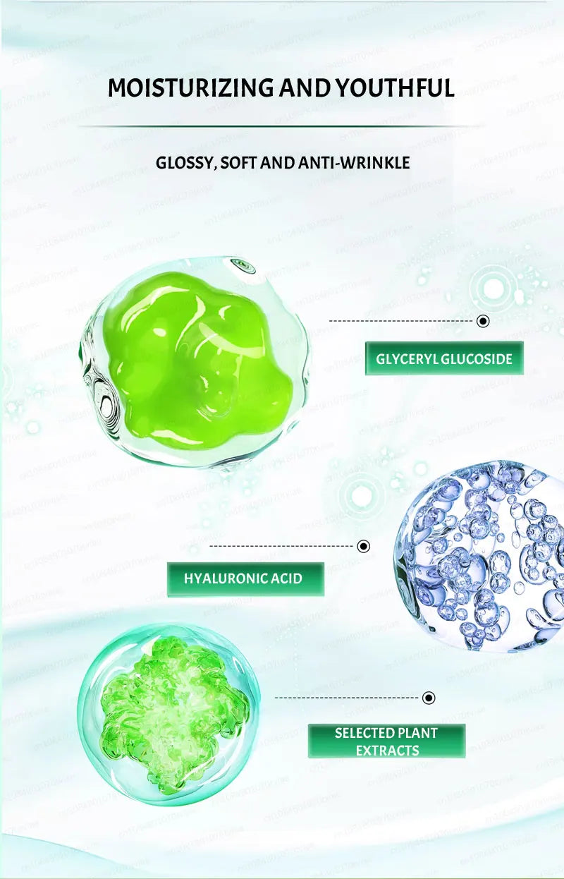 20 years younger, no fine lines