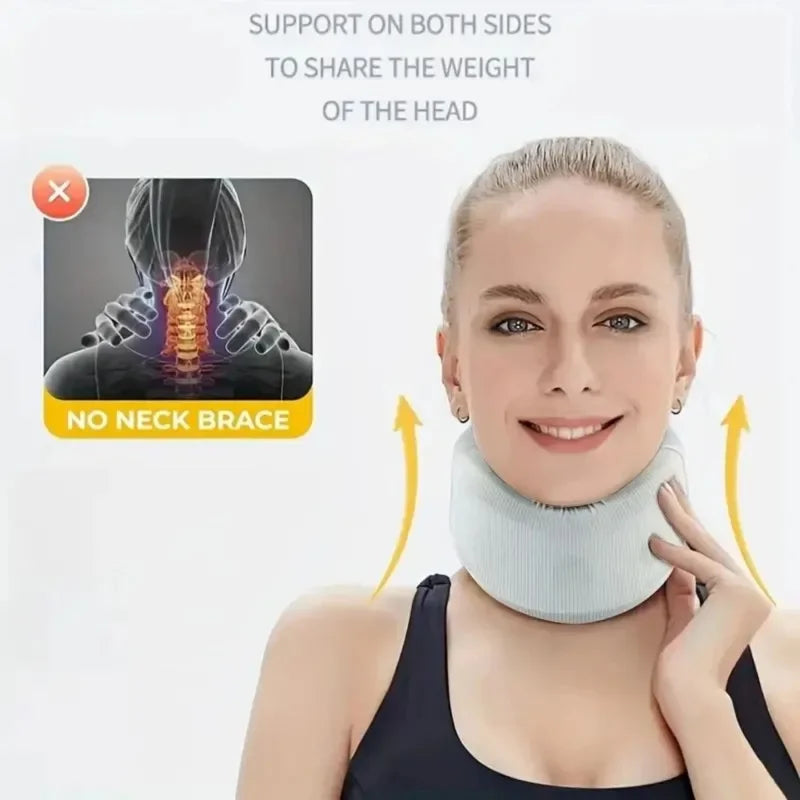 Neck Brace, Foam-filled Cervical Support Traction Device Neck Stabilization & Pressure Relief Device Adjustable Neck Stabilizer
