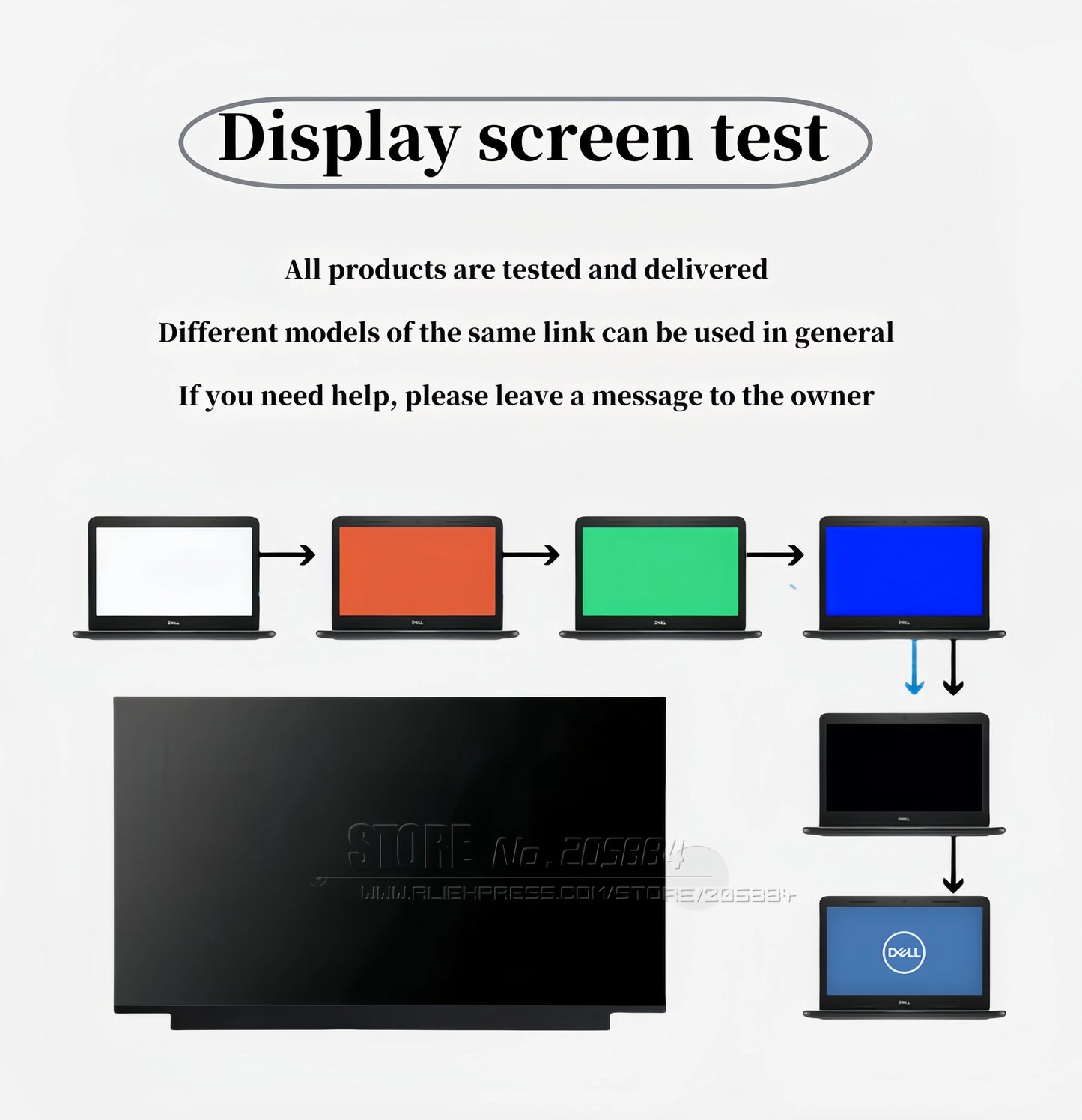 For Dell Latitude 3400 3410 3420 3430 3440 3450 3460 3470 3490 laptop LCD screen （Non touch screen）