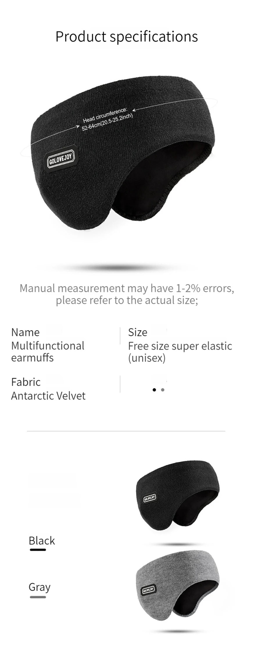 Solid Soft Plush Ear Keep Warmer Winter Earmuffs for Women Men Fashion Outdoor Earflap Protection Ear-Muffs Ear Cover