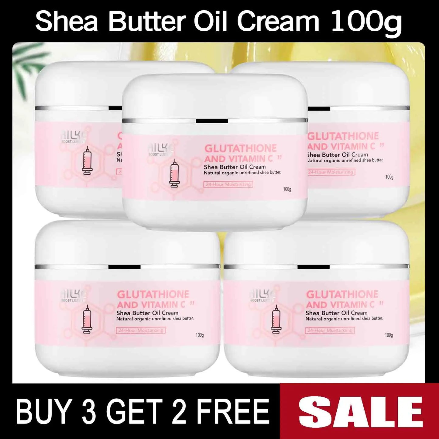 AILKE Whitening Remove Black Spots Facial Skin Care Lotion Moisturizing Cream Body Glutathion Vitamin C Black Skin Face New Set