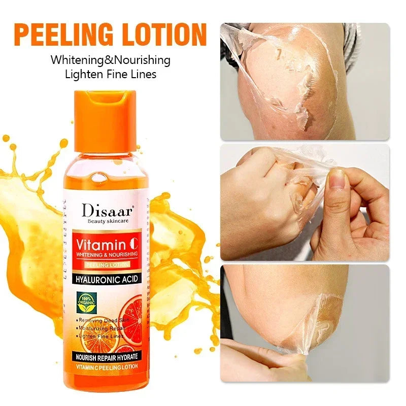 Yellow Peeling Lotion Oil 100% Organic Bleaching Dark Skin Exfoliating Whitening Nourishing Hyaluronic Acid Moisturiz Body Scrub