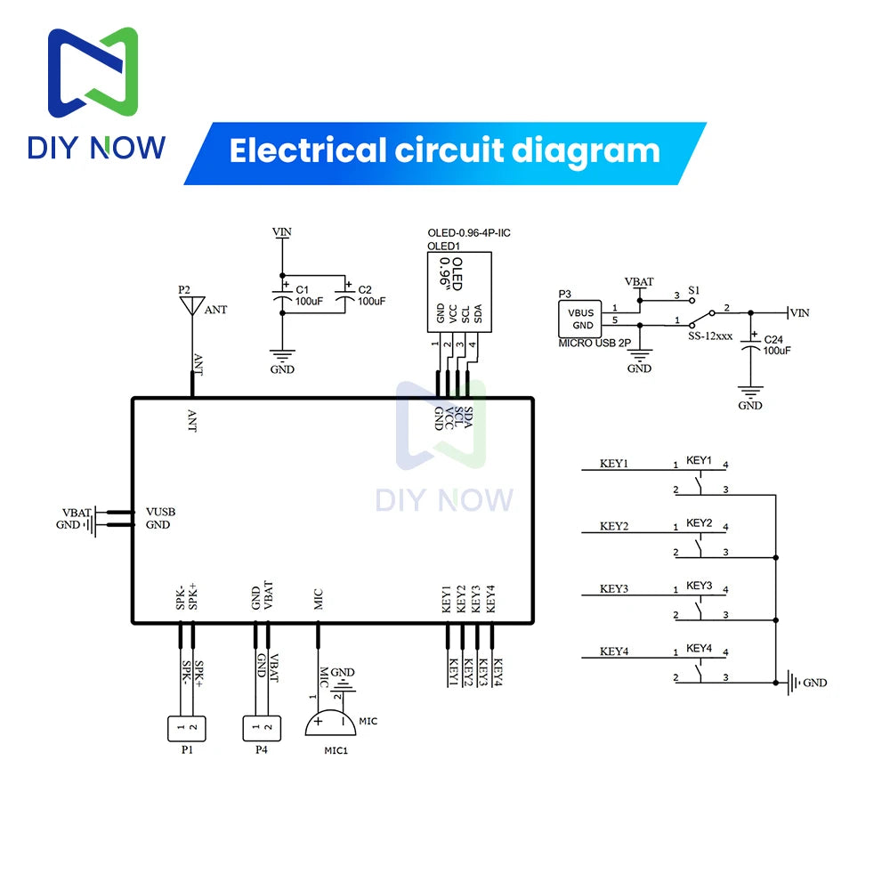 Electronics Kit  FM Radio DIY Kit Smart Wireless Walkie-Talkie Radio Electronics Assembly and Soldering Practice DIY Kit